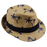 LNPBD 2017 hot sale Summer straw Sun hat kids  Beach Sun  hat Trilby panama Hat handwork for boy girl Children 4 colour