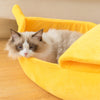 Funny Banana Cat Bed House Cute Cozy Cat Mat Beds Warm Durable Portable Pet Basket Kennel Dog Cushion Cat Supplies Multicolor