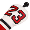 PU Leather Number 23 Golf Club Headcover Set Golf 460CC Driver and FW Fariway Wood Hybird Cover