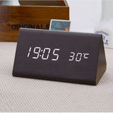 Minimalist Triangular LED Table Alarm Clock