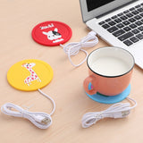 USB Cartoon Original USB Wood Grain Cup Warmer Heat Beverage Mug Mat Keep Drink Warm Heater Mugs Coaster