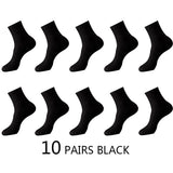 High Quality 10 Pairs/lot Men Bamboo Fiber Socks Men Breathable Compression Long Socks Business Casual Male Large size 38-45