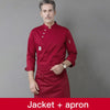Long Sleeve Chef Clothes Uniform Restaurant Kitchen Cooking Chef Coat Waiter Work Jackets Professional Uniform Overalls Outfit