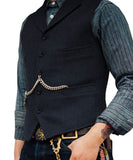 Men's Suit Vest Boutique Wool Tweed Slim Fit Leisure Cotton Male Gentleman Beckham Business Waistcoat For Wedding Groomsmen
