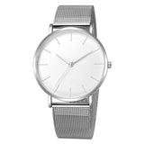 Minimalist Men Fashion Ultra Thin Watches Simple Men Business Stainless Steel Mesh Belt Quartz Watch Relogio Masculino