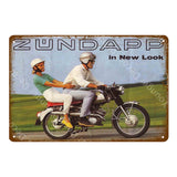 Vintage Classic Tin Wall Decor- Ride Free Motorcycle