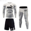 Branded Men's Clothing Suits Winter Thermal underwear Workout Clothing Compression tights Fitness T-shirt Quick dry Tracksuit