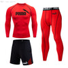 Branded Men's Clothing Suits Winter Thermal underwear Workout Clothing Compression tights Fitness T-shirt Quick dry Tracksuit