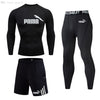 Branded Men's Clothing Suits Winter Thermal underwear Workout Clothing Compression tights Fitness T-shirt Quick dry Tracksuit