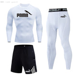 Branded Men's Clothing Suits Winter Thermal underwear Workout Clothing Compression tights Fitness T-shirt Quick dry Tracksuit