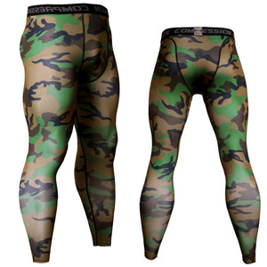 Men Compression Tights Pants Camouflage Sport Running Pants Lycra Skinny Leggings Gym Soccer Jogging Pants Fitness Jogger