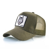 Baseball Caps Men Snapback Hip Hop Hats With Animals Patch Streetwear lovers' Trucker Caps Women Breathable Mesh Visor Bones