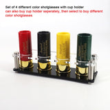 Hot Sell 12 Gauge Shotgun Shell Shot Glasses Set of 4 Funny Gun Hunting Shooting Outdoor Father's Day Dad Novelty Gift Drinking