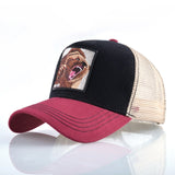 Baseball Caps Men Snapback Hip Hop Hats With Animals Patch Streetwear lovers' Trucker Caps Women Breathable Mesh Visor Bones