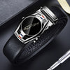 Belts for 3.5cm Width Sports Car Brand Fashion Automatic Buckle Black Genuine Leather Men's Jeans High Quality Waist Male Strap