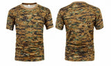 Camouflage Tactical Shirt Short Sleeve Men's Quick Dry Combat T-Shirt Military Army T Shirt Camo Outdoor Hiking Hunting Shirts