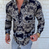 2021 Hot Sale  European American Men's Clothing Casual  Fashion Printed Shirt Single-Breasted Cardigan Long Sleeve Shirt Men
