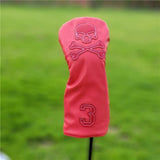 SKULL Golf Woods Headcovers  Covers For Driver Fairway Putter 135H Clubs Set Heads PU Leather Unisex