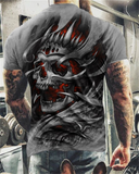 2021Summer New Skull Printed O-Neck TShirt For Men Casual Oversized Short Sleeve Clothes Streetwear Hip Hop 3D Printing Top Tees