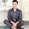 Mens Designer Pajamas for Men Nightwear Long Sleeve Sleep Tops Trousers Thin Ice Silk Pajamas Men Sleepwear Set Pijama Set