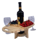 Outdoor Wine Table Portable Removable Folding Square Mini Wooden Desktop Couple Red Wine Rack Picnic Camping Party Travel Tools
