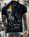 Fashion Summer Horror Skull 3D Print Men's T-Shirt O-Neck Short Sleeve Casual Breathable Oversized Male T Shirt Top Men Clothing