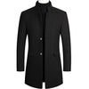 [Fur Optional] Fashion Men's Clothing Woolen Jacket Coats Wool & Blends Winter Coat Mid-Long Trench Classic Solid Thickening