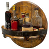 Vintage Wooden Wall Mount Wine Bottle Holder Stand For Wine Whiskey  Round Shelf Furniture Decoration Home Bar Decoration
