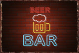 Neon Bar Open Decoration Metal Sign Tin Sign Tin Plates Wall Decor Room Decoration Retro Vintage For  Home  Club Man Cave Cafe