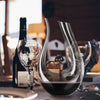 1500ML U-shaped Decanter Glass Crystal Red Wine Brandy Champagne Decanter Bottle Jug Pourer Aerator For Family Bar
