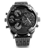 OULM Dual Display Wristwatch w/ Stainless Steel Band